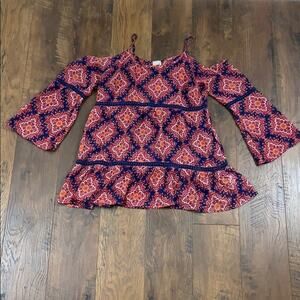 Paper Crane floral cold shoulder blouse